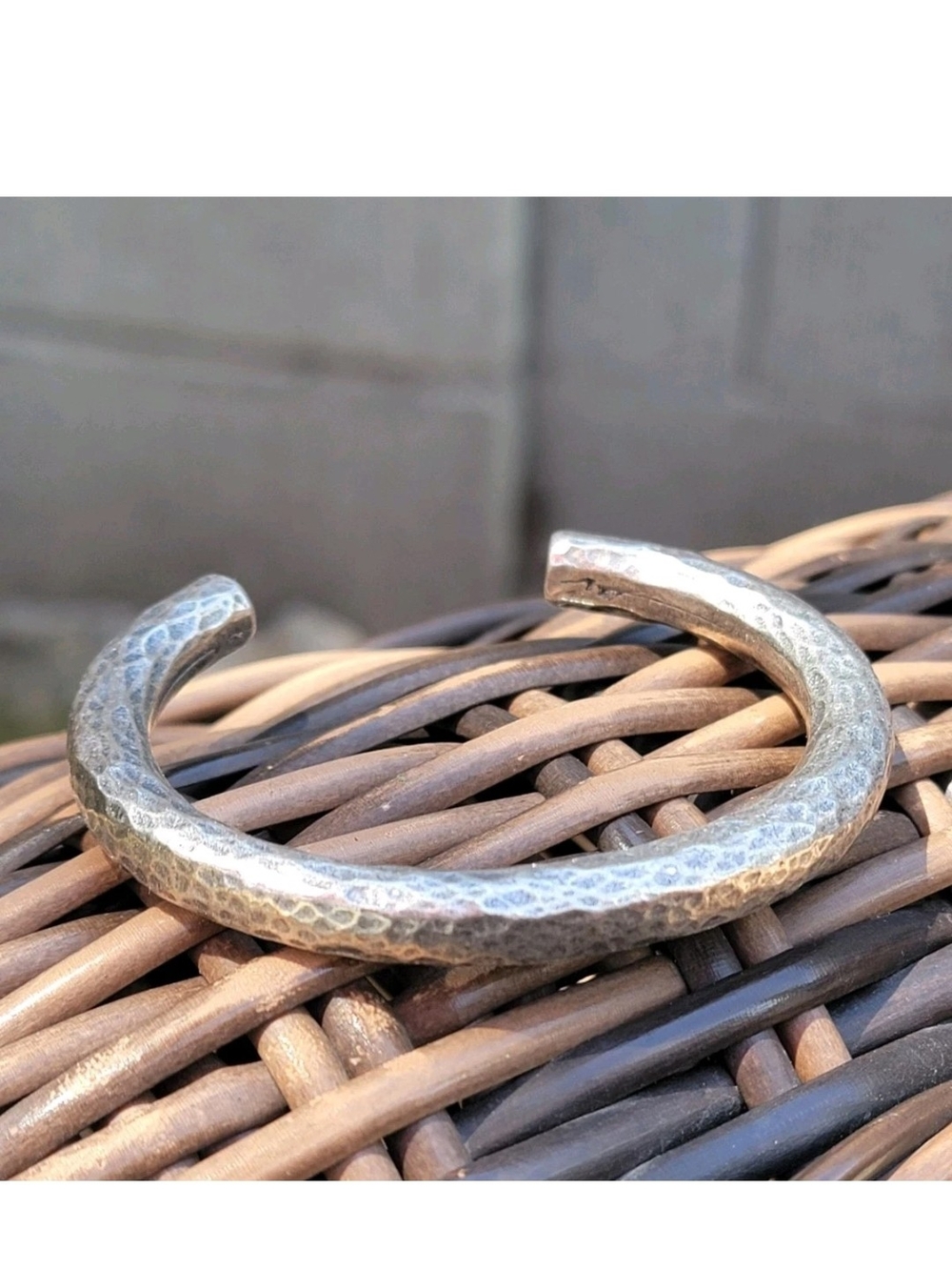 Patricia Locke Hammered Open Cuff Bracelet — Silver Tone